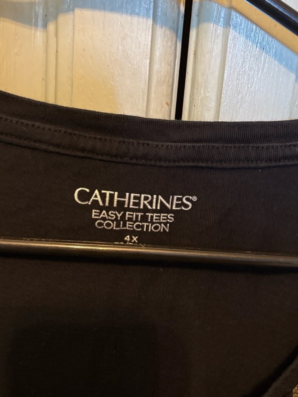 Catherines Black V-Neck Tunic with Gold Scroll Motif - Picture 2 of 2